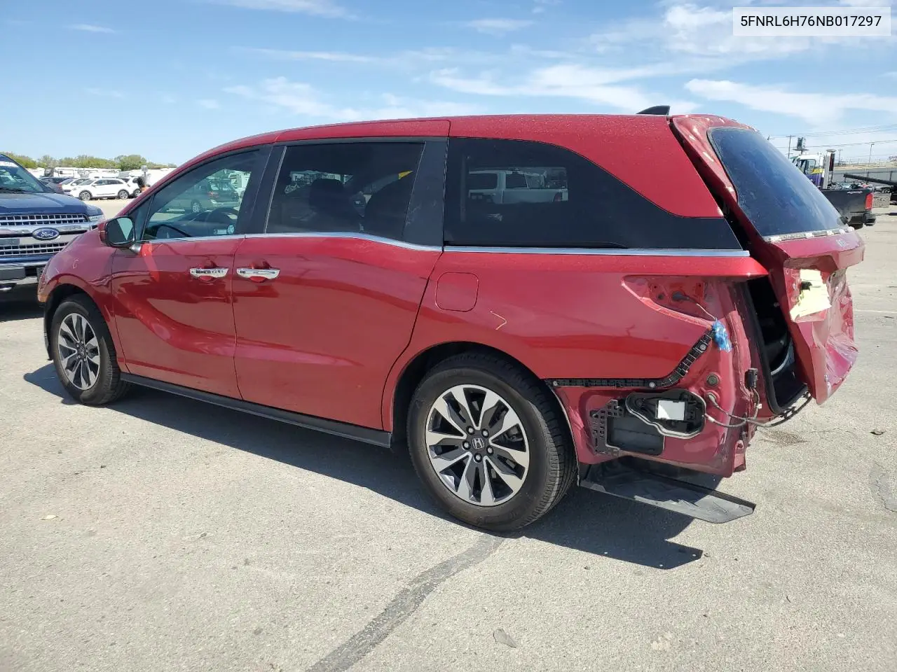 2022 Honda Odyssey Exl VIN: 5FNRL6H76NB017297 Lot: 54061605