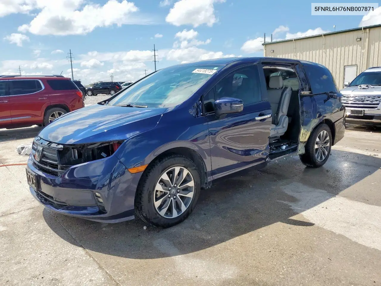 2022 Honda Odyssey Exl VIN: 5FNRL6H76NB007871 Lot: 54418275