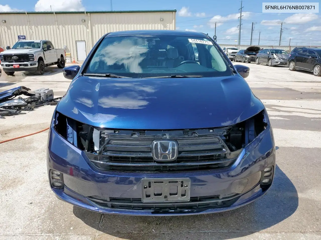 2022 Honda Odyssey Exl VIN: 5FNRL6H76NB007871 Lot: 54418275