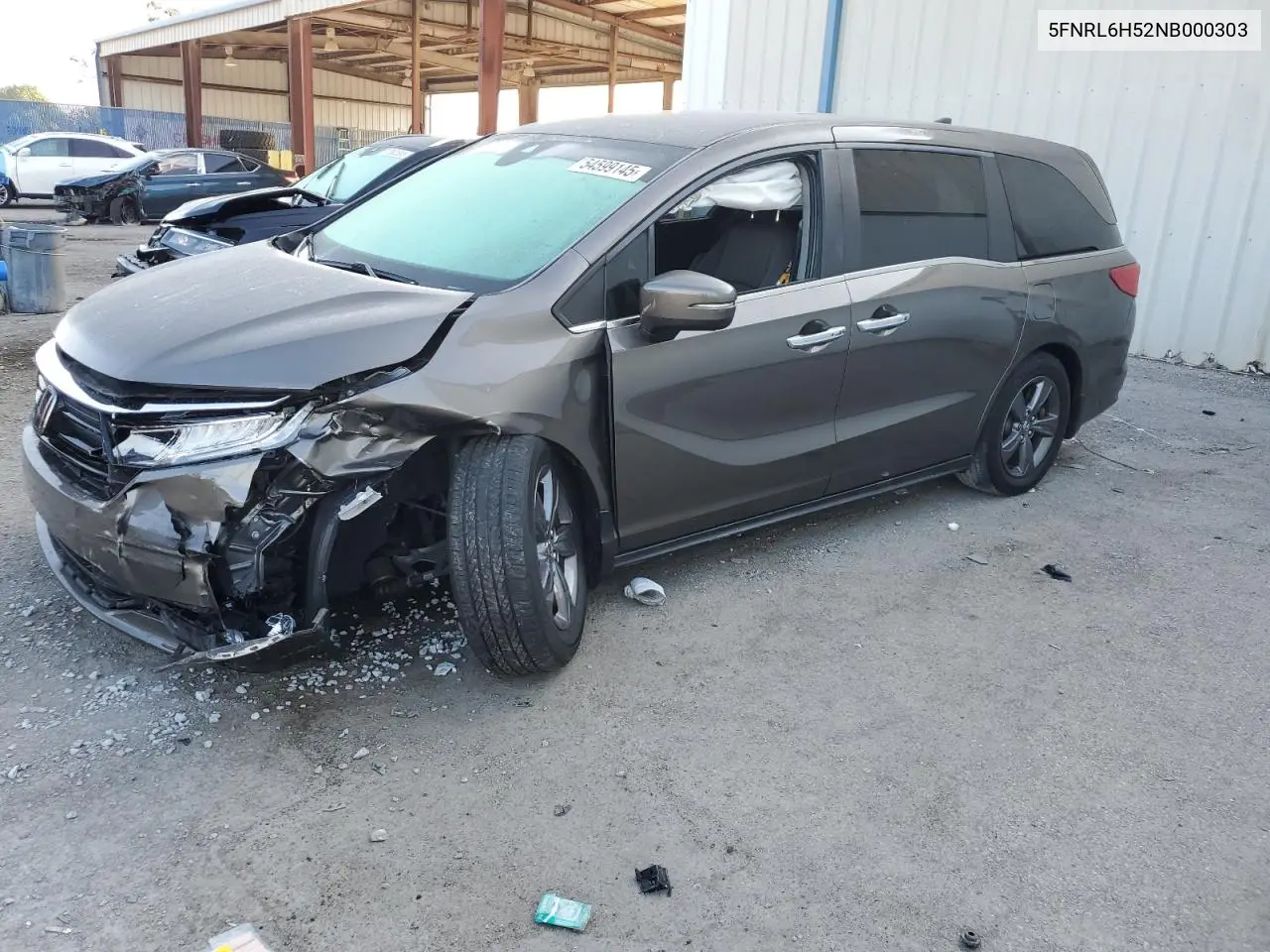 2022 Honda Odyssey Ex VIN: 5FNRL6H52NB000303 Lot: 54599145