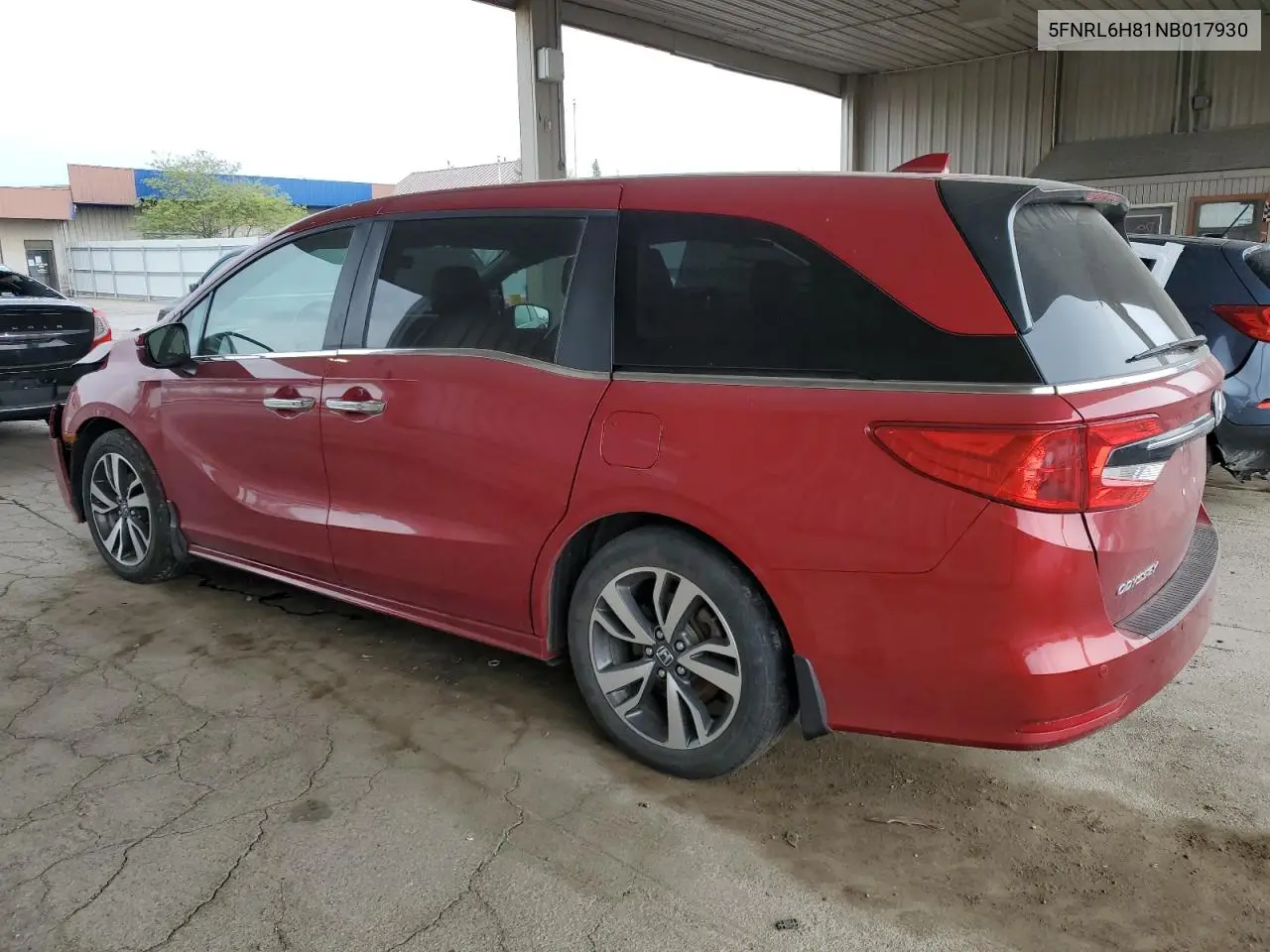 2022 Honda Odyssey Touring VIN: 5FNRL6H81NB017930 Lot: 54611165