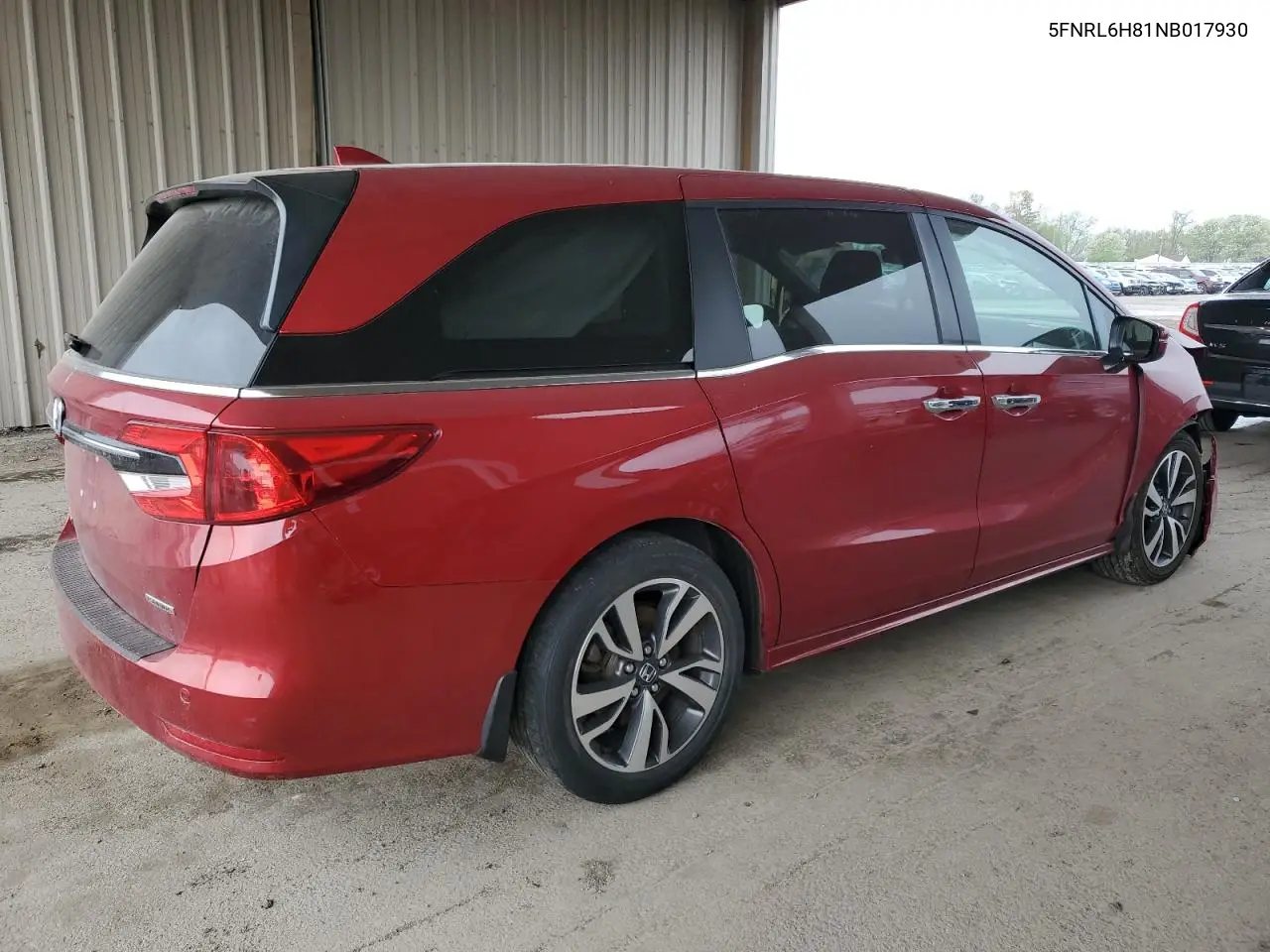 2022 Honda Odyssey Touring VIN: 5FNRL6H81NB017930 Lot: 54611165