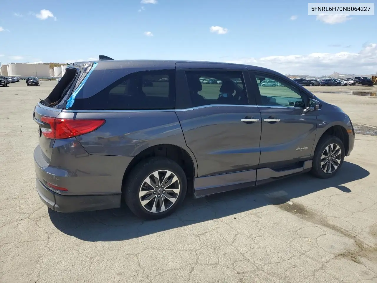 2022 Honda Odyssey Exl VIN: 5FNRL6H70NB064227 Lot: 55691855