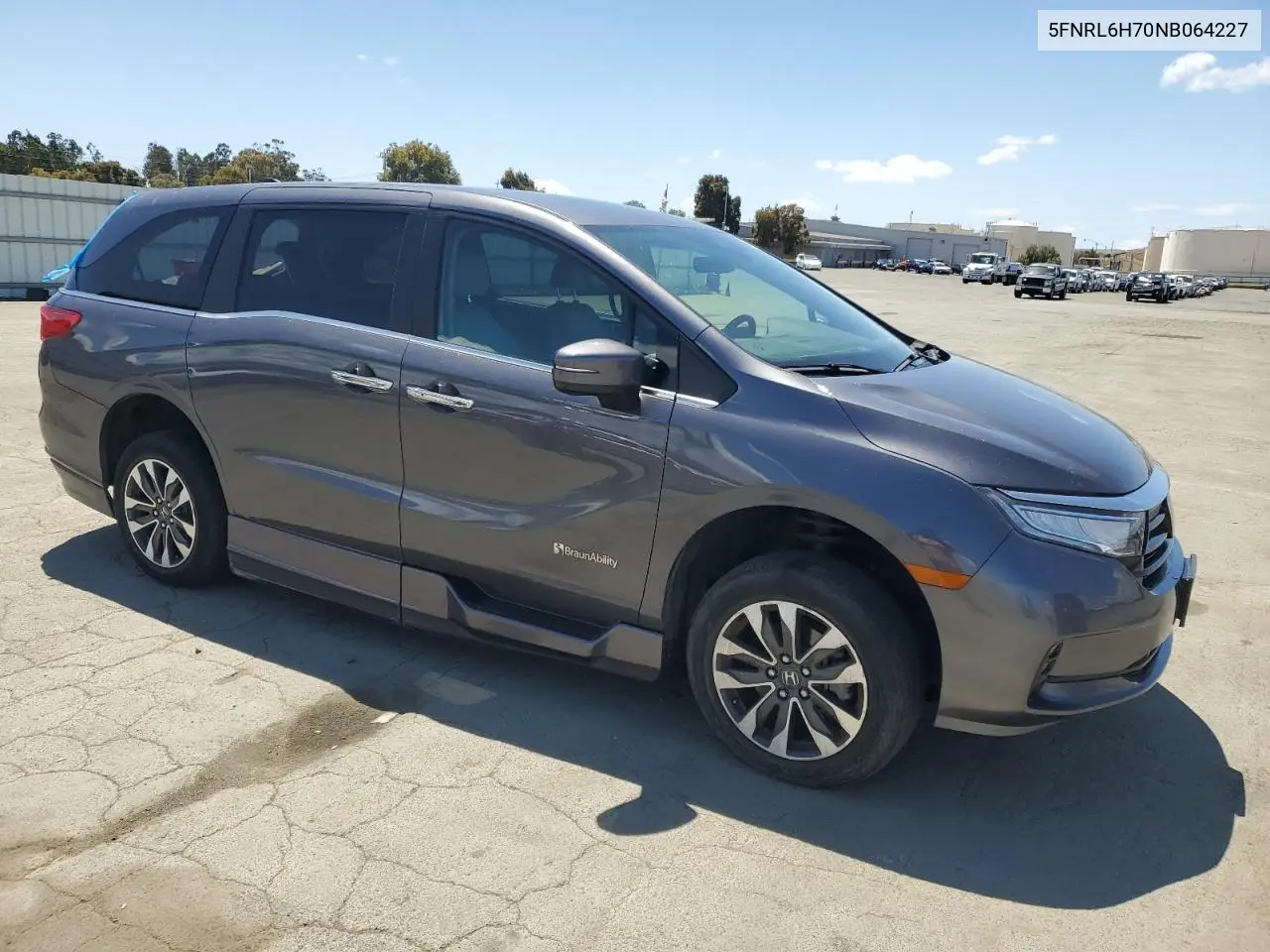 2022 Honda Odyssey Exl VIN: 5FNRL6H70NB064227 Lot: 55691855