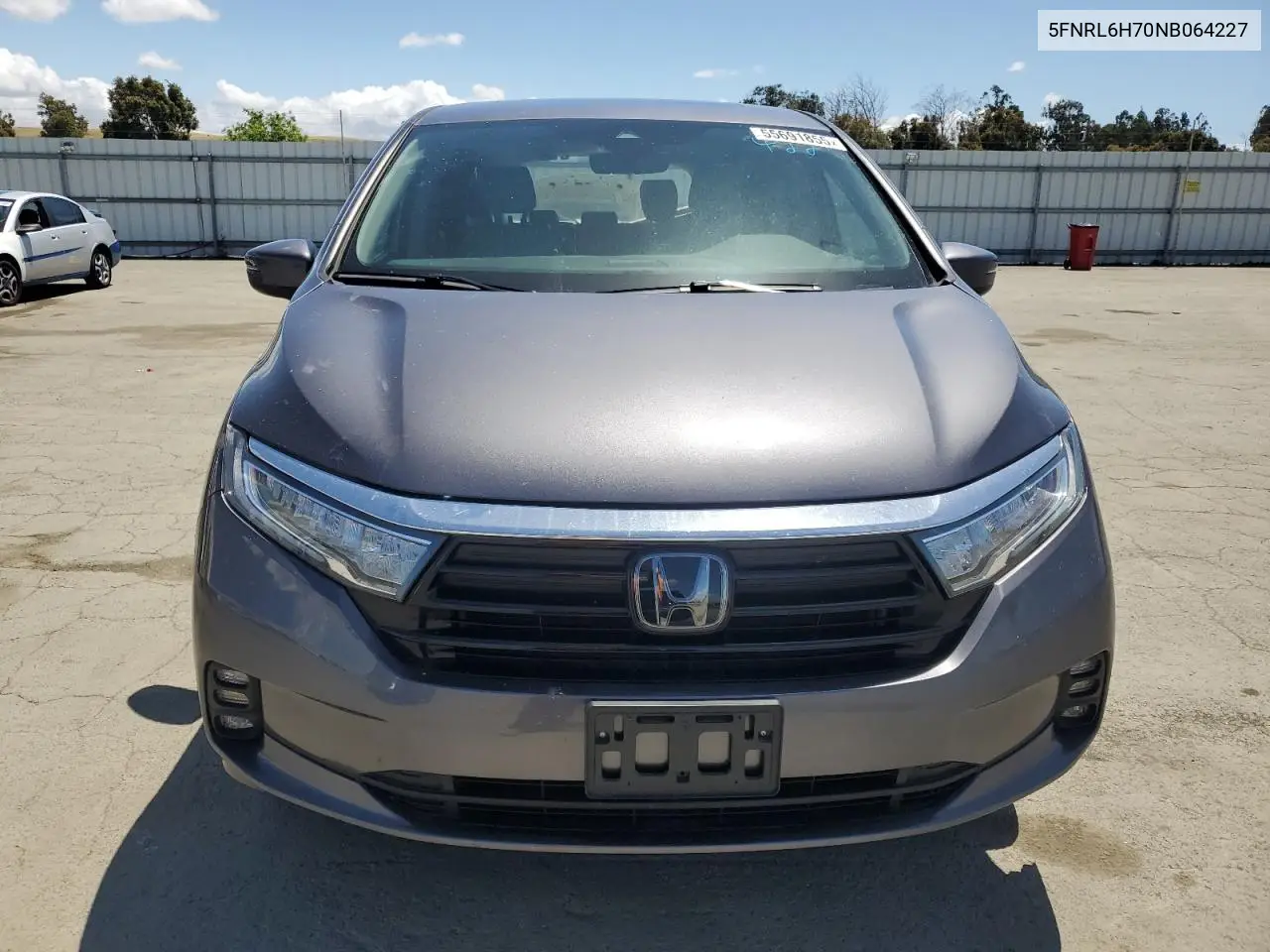 2022 Honda Odyssey Exl VIN: 5FNRL6H70NB064227 Lot: 55691855