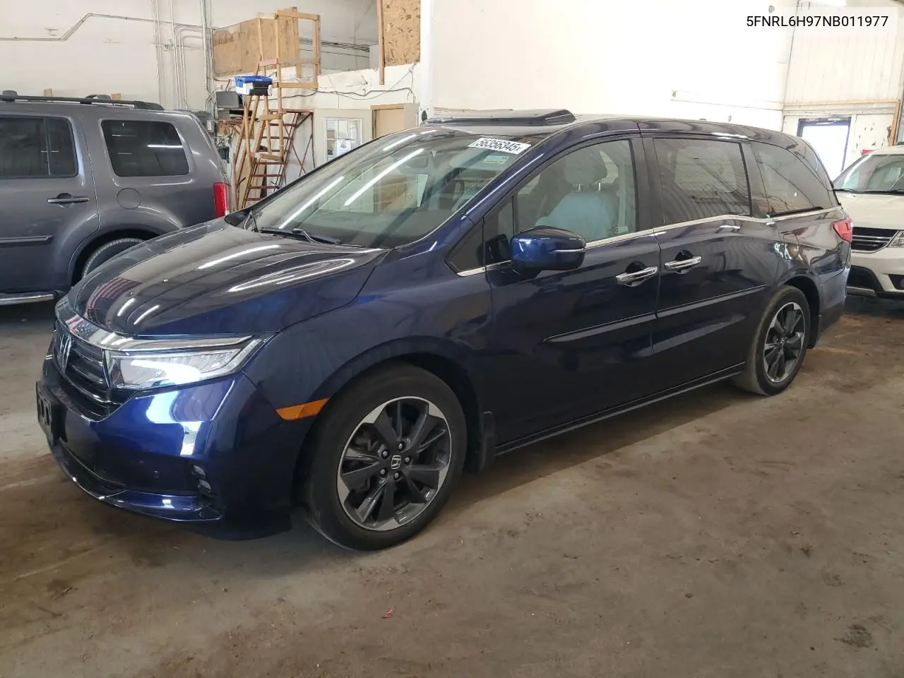 2022 Honda Odyssey Elite VIN: 5FNRL6H97NB011977 Lot: 56356345