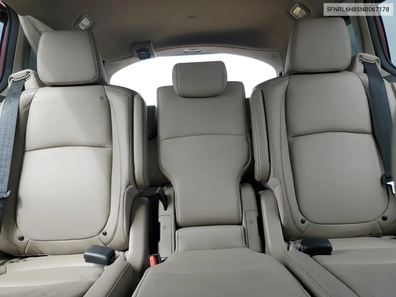 2022 Honda Odyssey Touring VIN: 5FNRL6H85NB067178 Lot: 56577315
