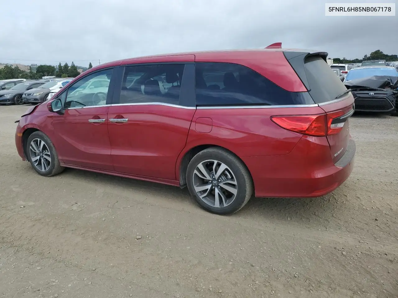 2022 Honda Odyssey Touring VIN: 5FNRL6H85NB067178 Lot: 56577315