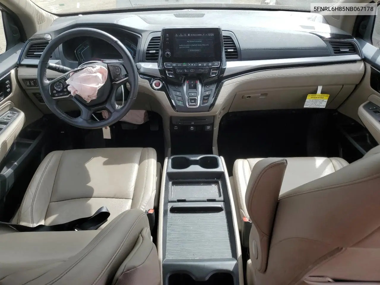 2022 Honda Odyssey Touring VIN: 5FNRL6H85NB067178 Lot: 56577315