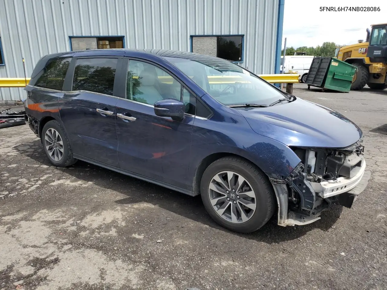 2022 Honda Odyssey Exl VIN: 5FNRL6H74NB028086 Lot: 56910685