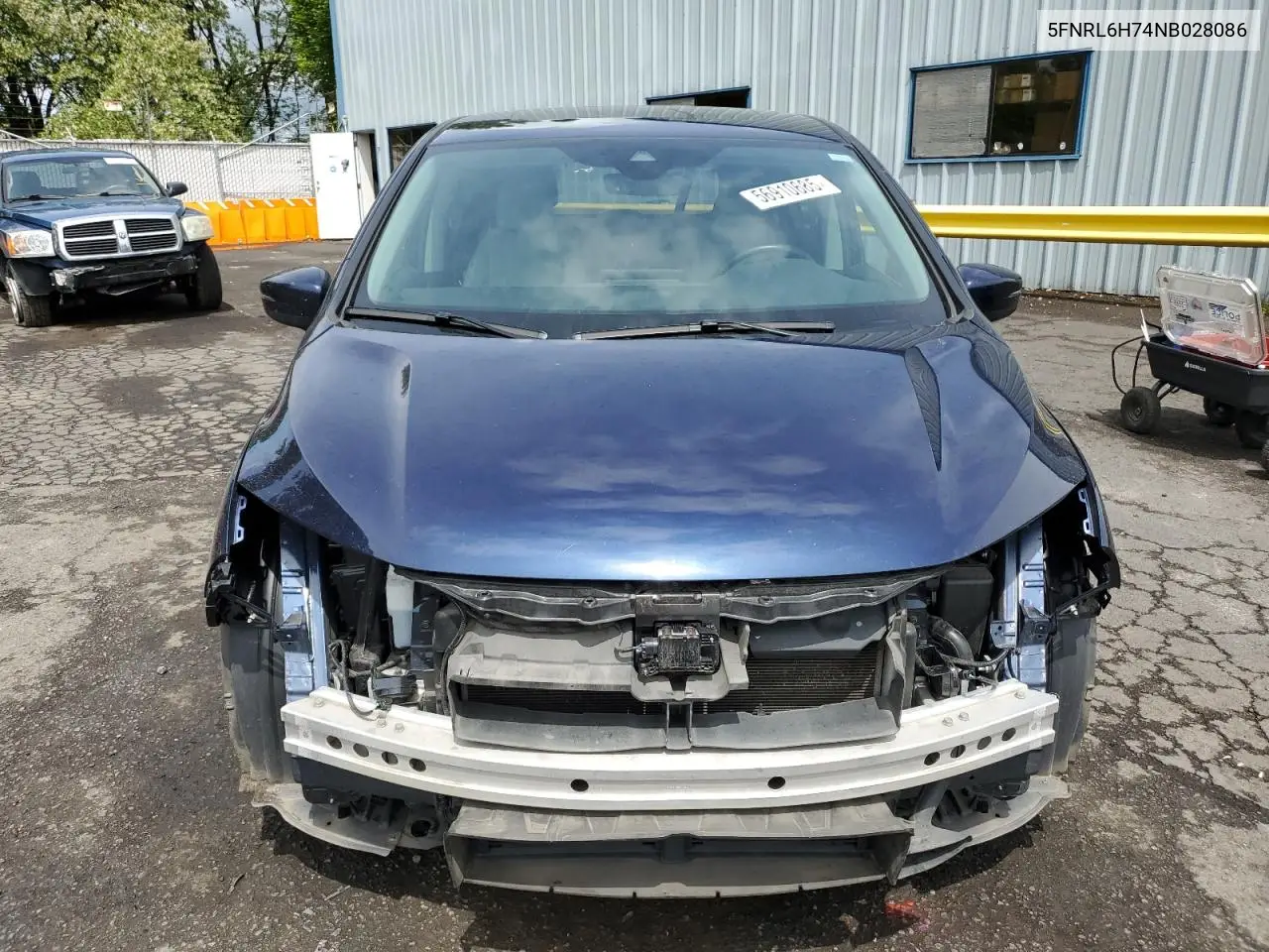 2022 Honda Odyssey Exl VIN: 5FNRL6H74NB028086 Lot: 56910685
