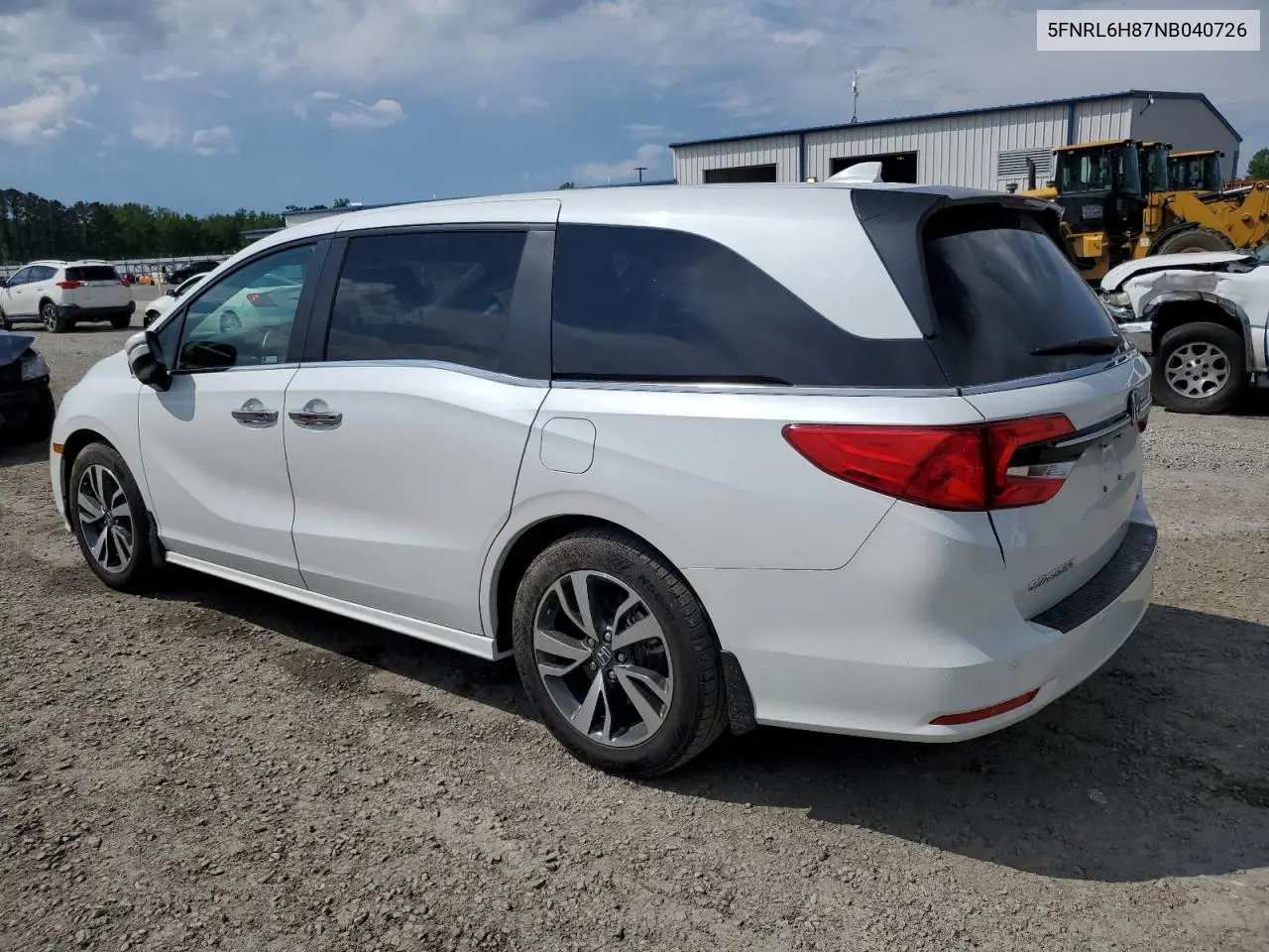 2022 Honda Odyssey Touring VIN: 5FNRL6H87NB040726 Lot: 57038425