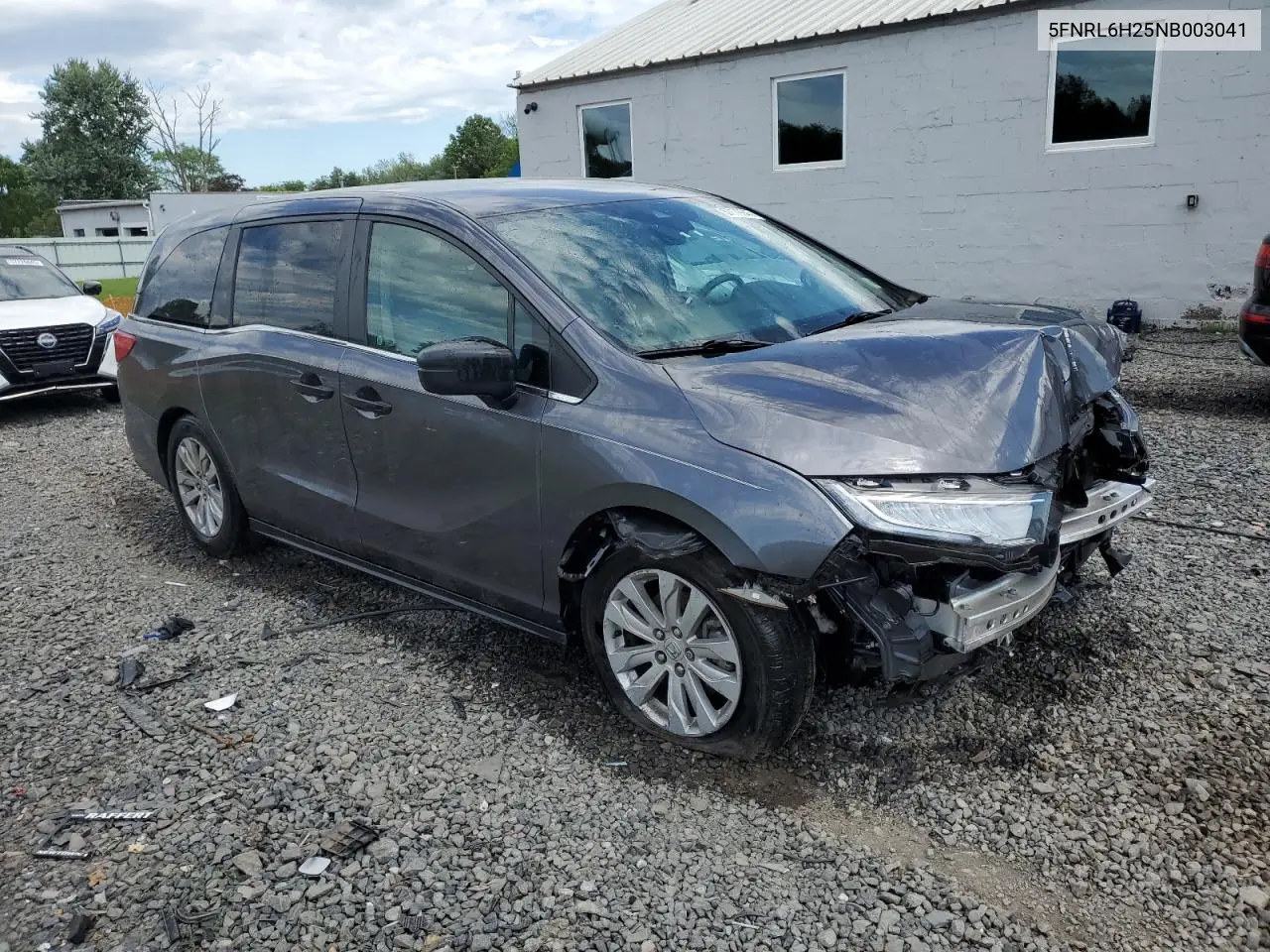 2022 Honda Odyssey Lx VIN: 5FNRL6H25NB003041 Lot: 57179945