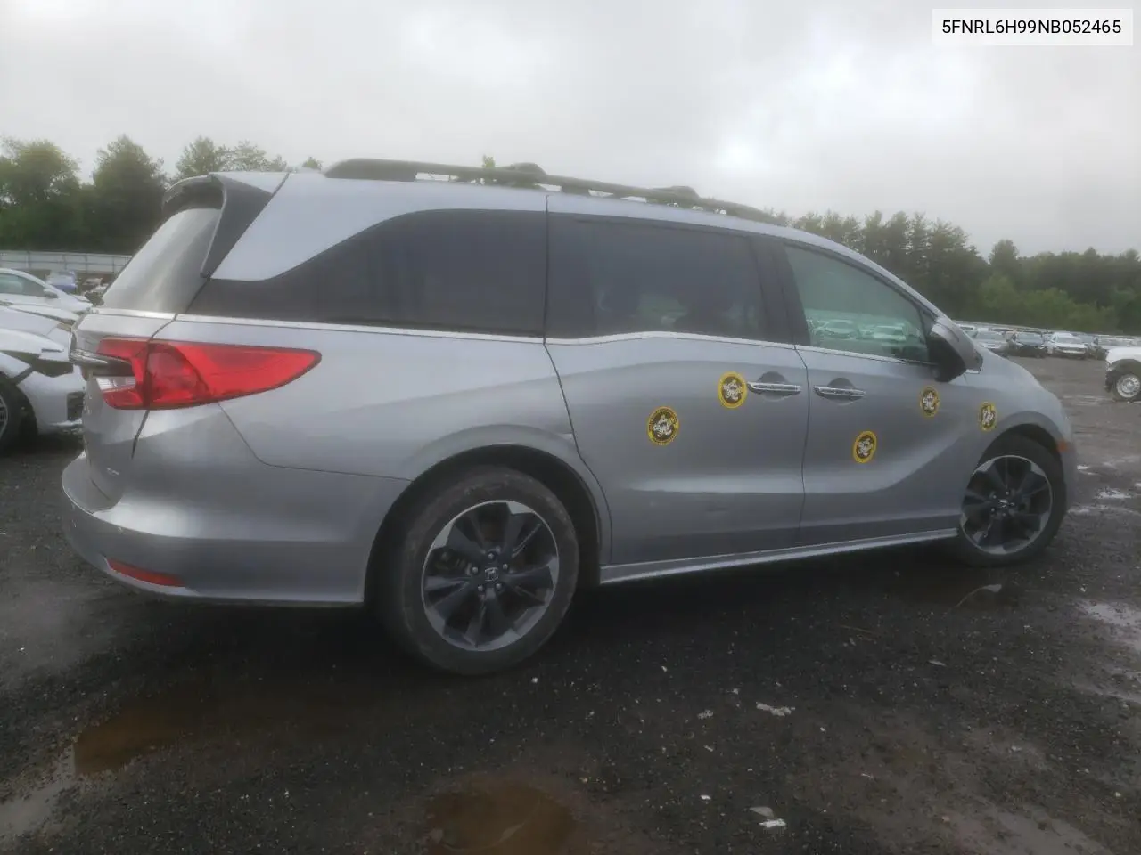 2022 Honda Odyssey Elite VIN: 5FNRL6H99NB052465 Lot: 58403495