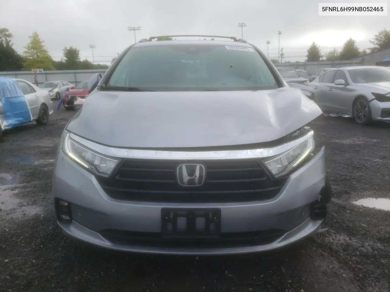2022 Honda Odyssey Elite VIN: 5FNRL6H99NB052465 Lot: 58403495