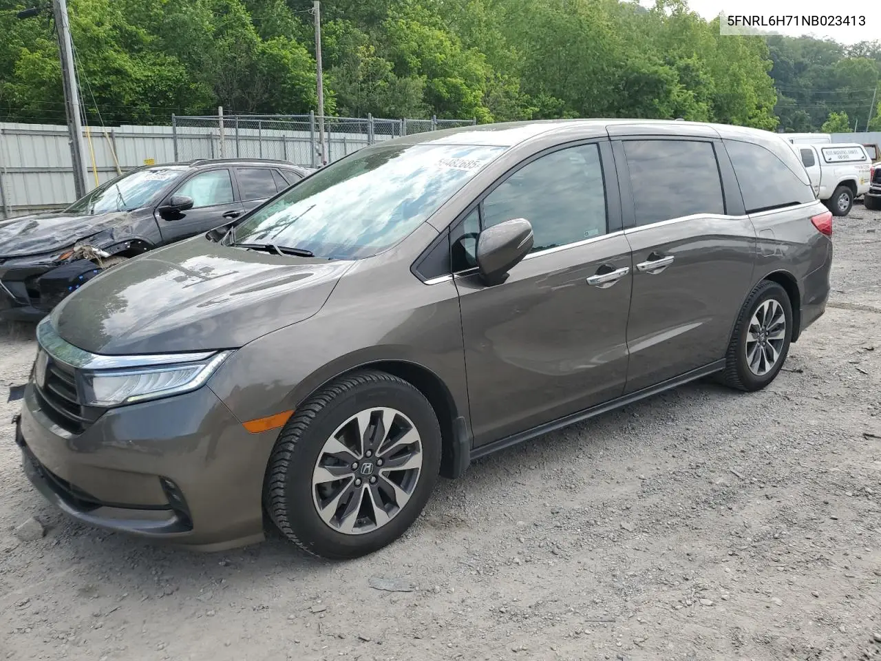 2022 Honda Odyssey Exl VIN: 5FNRL6H71NB023413 Lot: 59482685