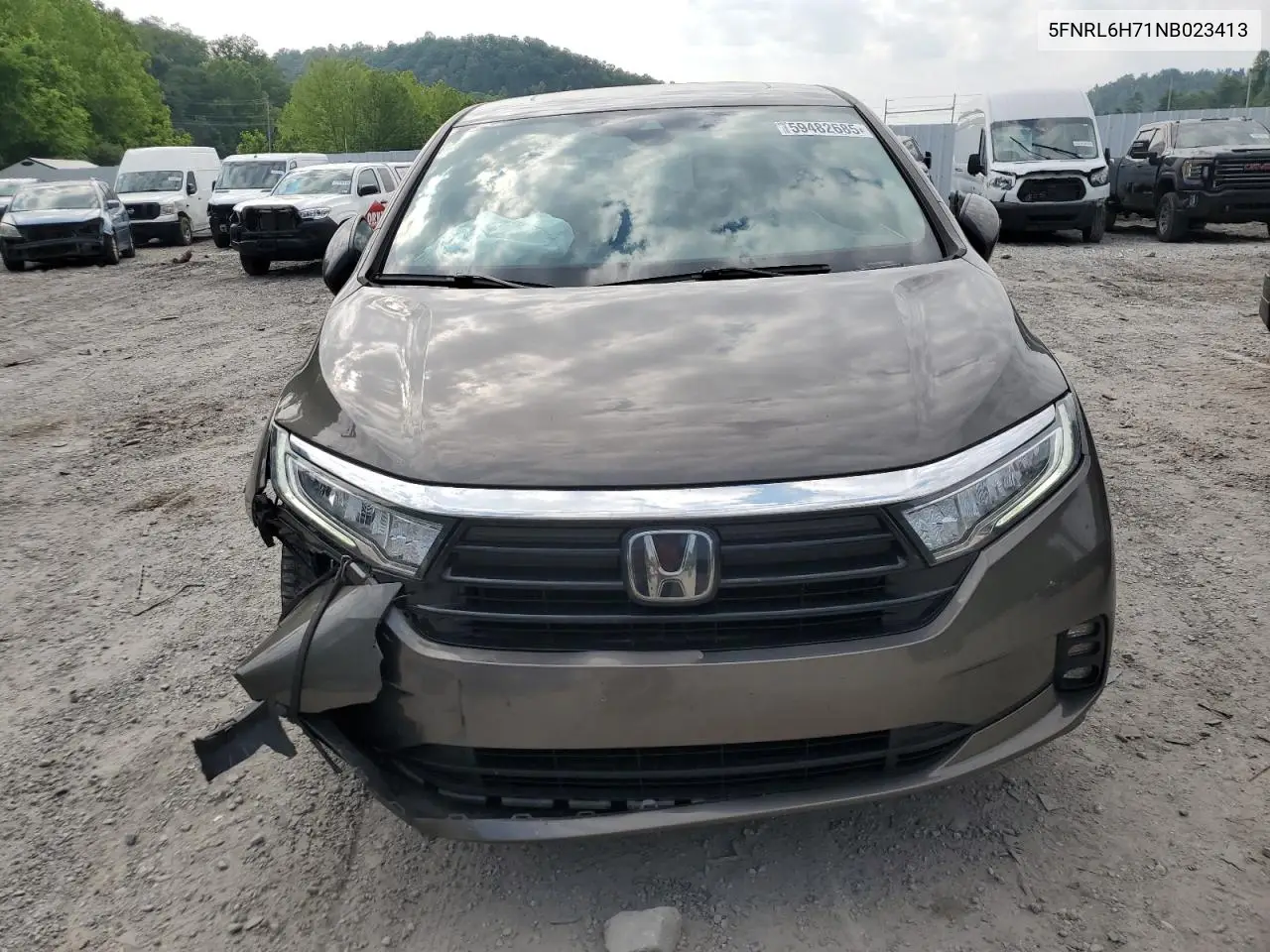 2022 Honda Odyssey Exl VIN: 5FNRL6H71NB023413 Lot: 59482685