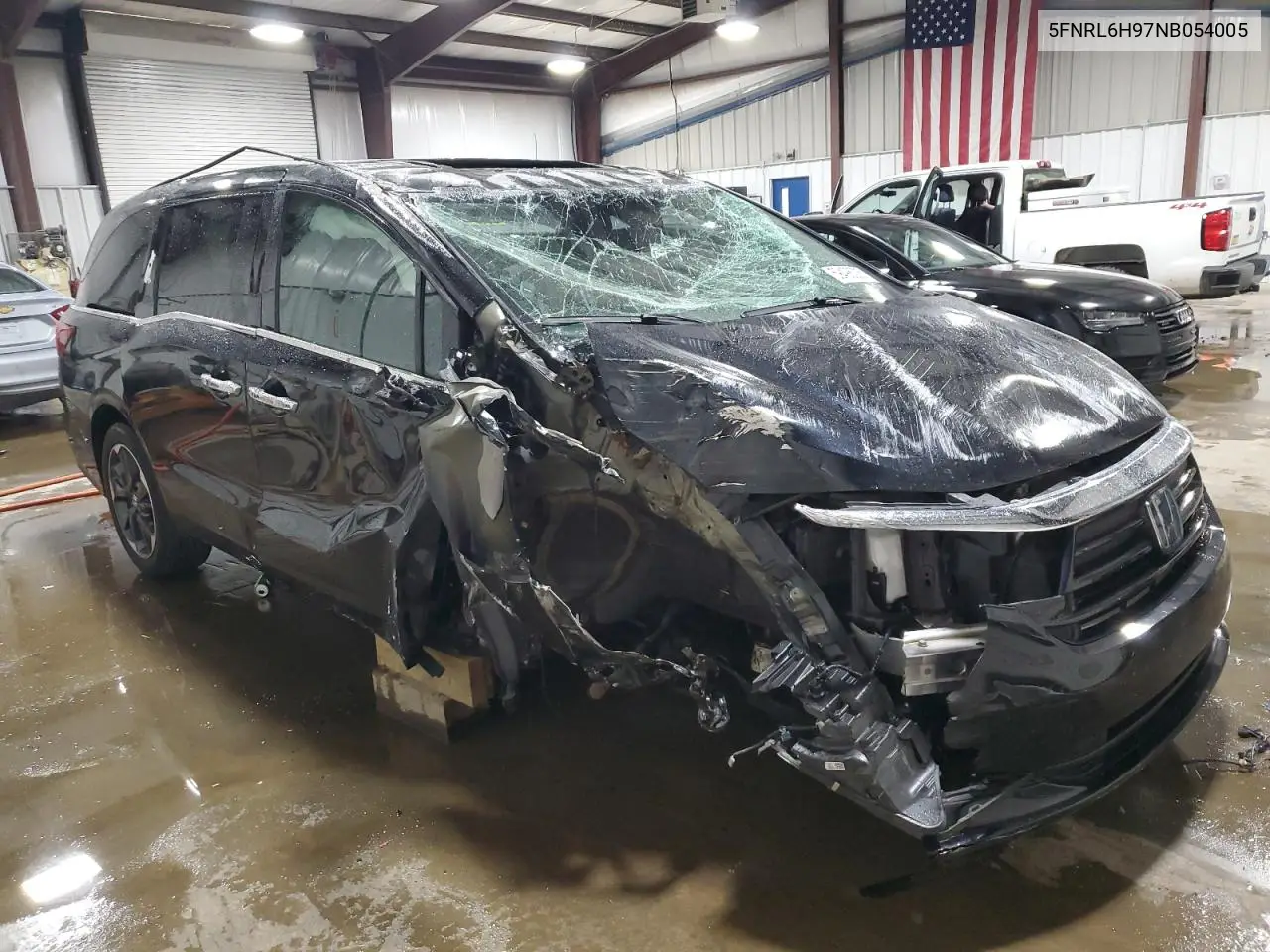 2022 Honda Odyssey Elite VIN: 5FNRL6H97NB054005 Lot: 59498005
