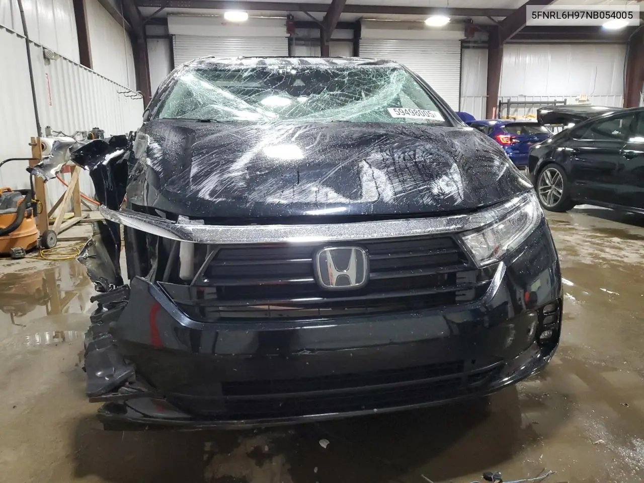 2022 Honda Odyssey Elite VIN: 5FNRL6H97NB054005 Lot: 59498005