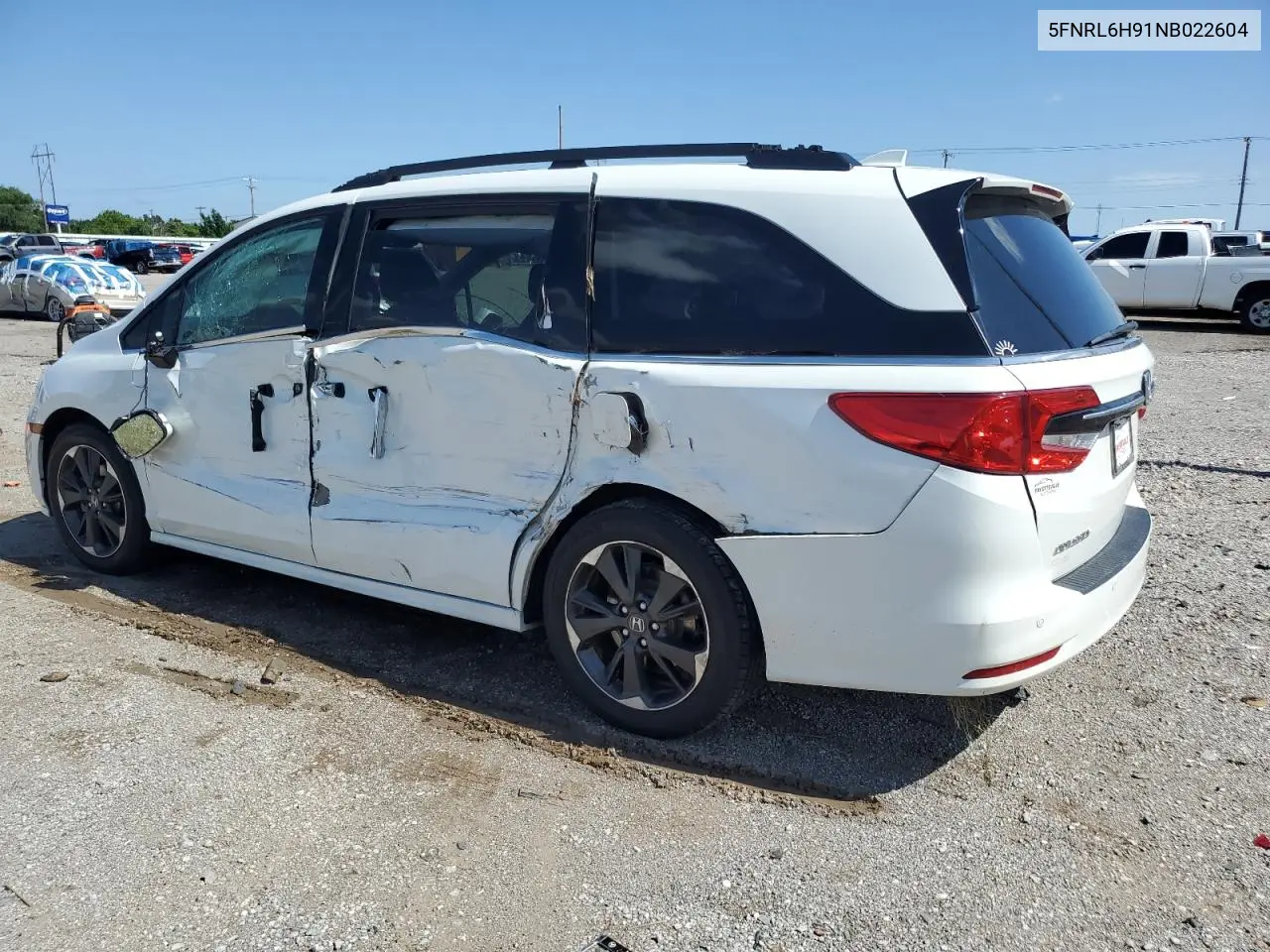 2022 Honda Odyssey Elite VIN: 5FNRL6H91NB022604 Lot: 60165615