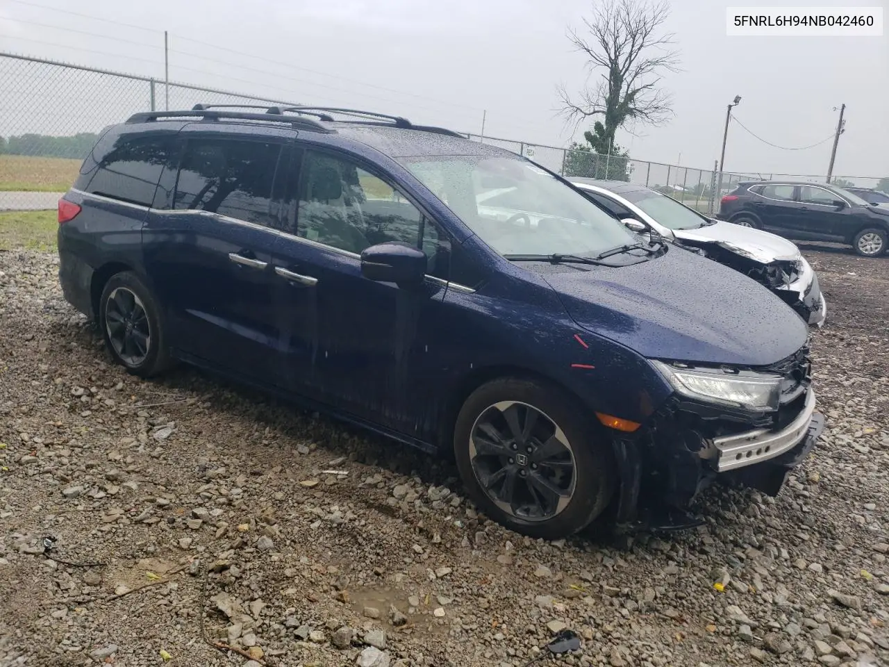 2022 Honda Odyssey Elite VIN: 5FNRL6H94NB042460 Lot: 60650395