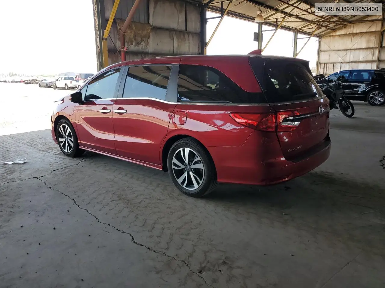 2022 Honda Odyssey Touring VIN: 5FNRL6H89NB053400 Lot: 60657685