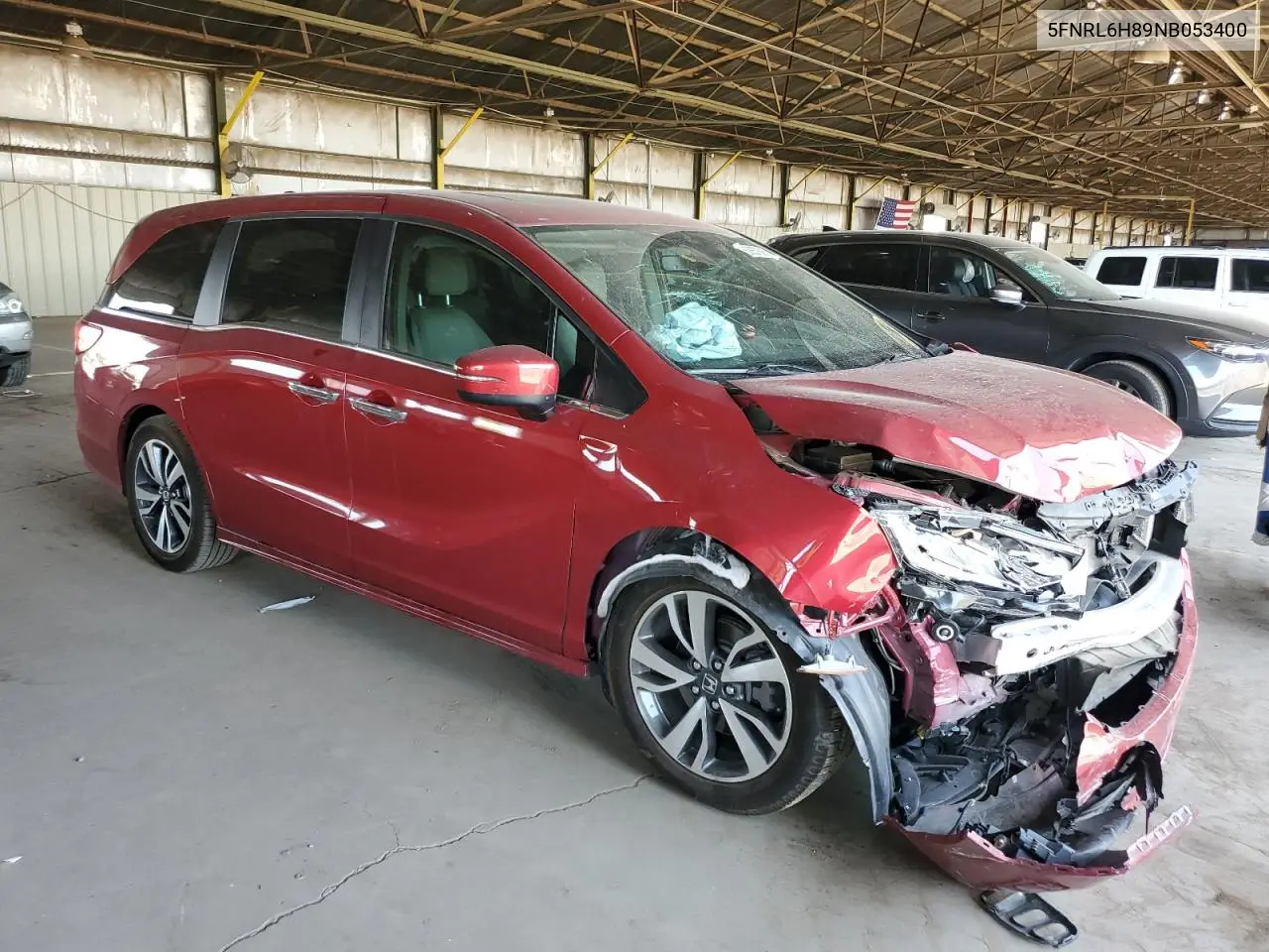 2022 Honda Odyssey Touring VIN: 5FNRL6H89NB053400 Lot: 60657685