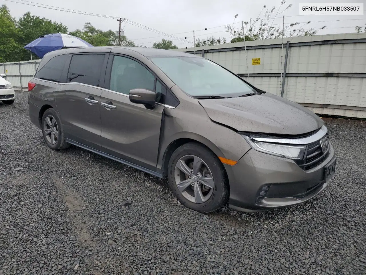 2022 Honda Odyssey Ex VIN: 5FNRL6H57NB033507 Lot: 60975875