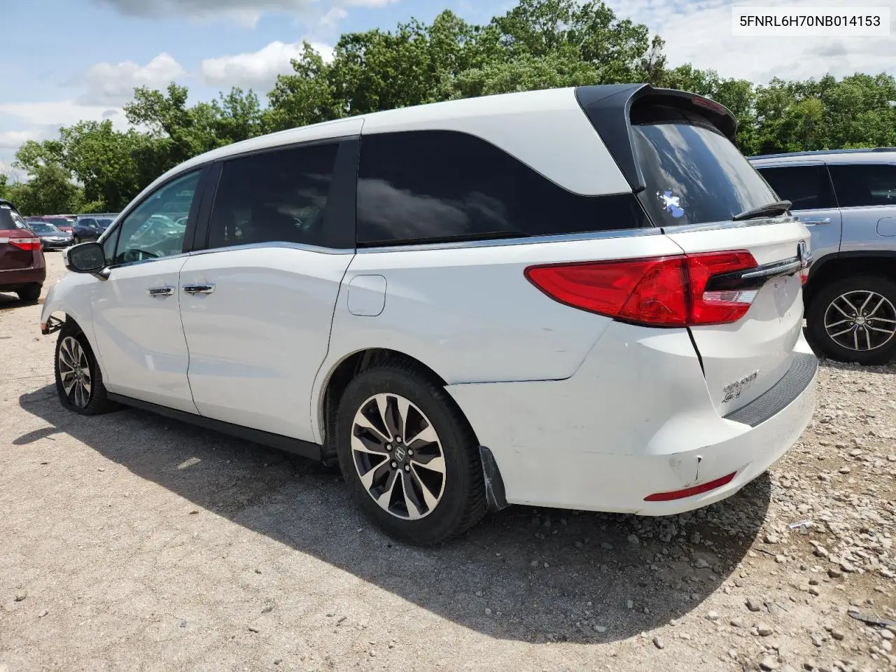2022 Honda Odyssey Exl VIN: 5FNRL6H70NB014153 Lot: 61022125