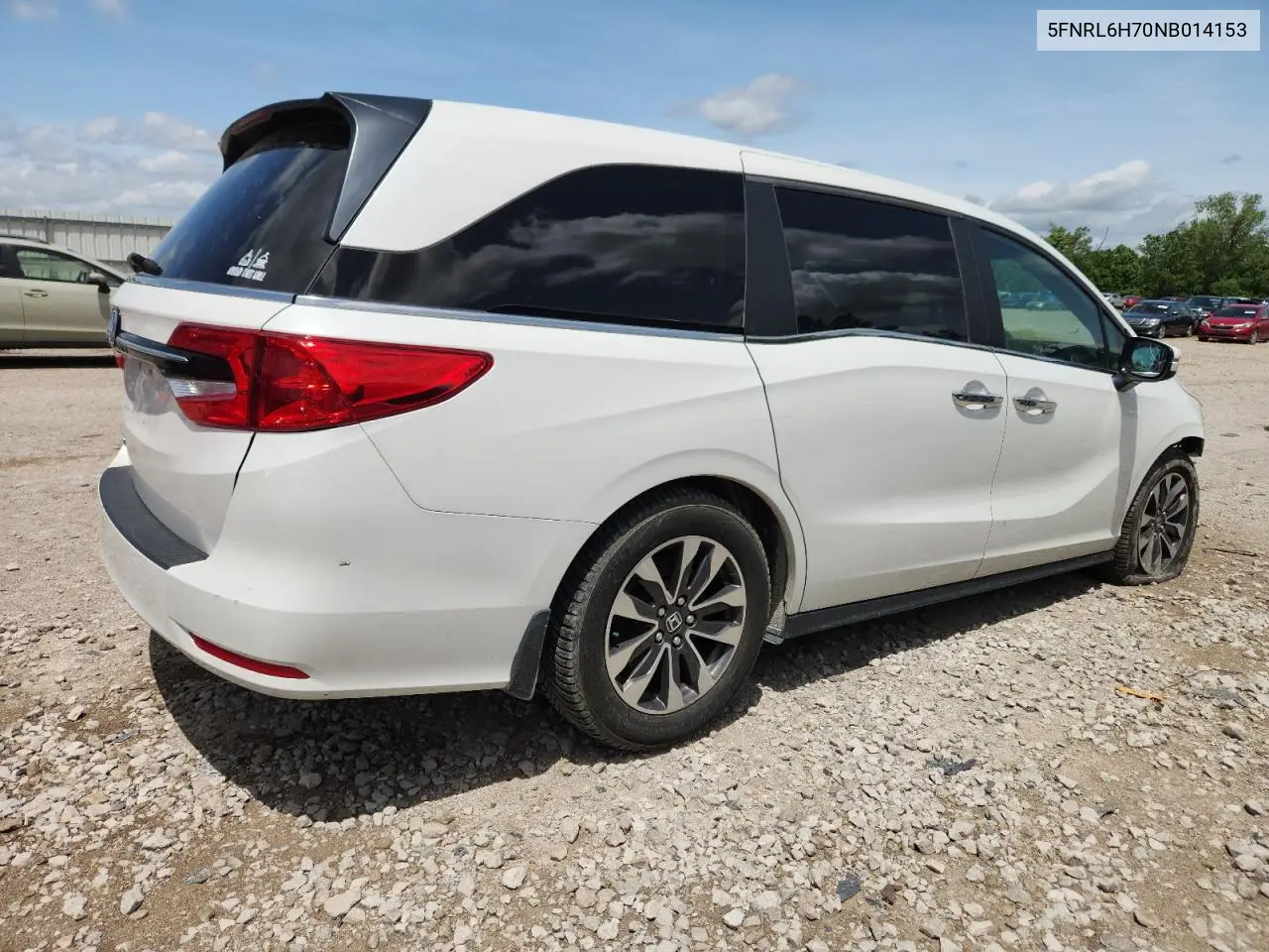 2022 Honda Odyssey Exl VIN: 5FNRL6H70NB014153 Lot: 61022125