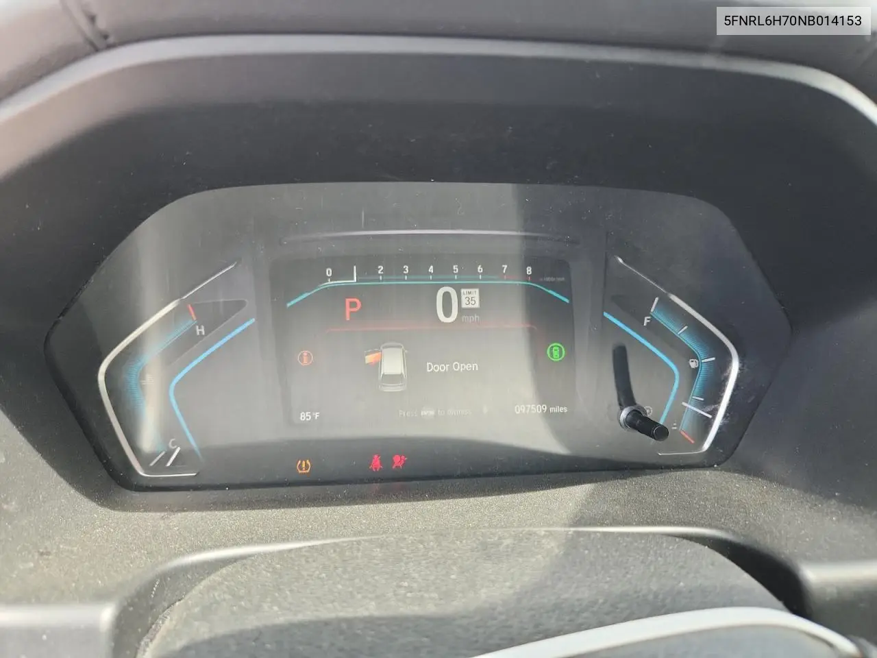 2022 Honda Odyssey Exl VIN: 5FNRL6H70NB014153 Lot: 61022125
