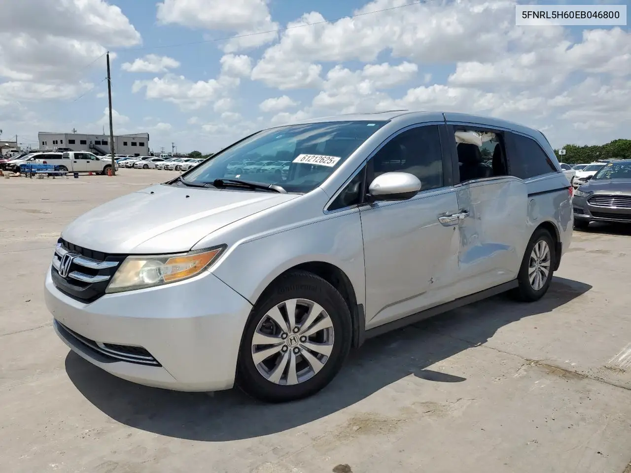2022 Honda Odyssey Exl VIN: 5FNRL5H60EB046800 Lot: 61212625