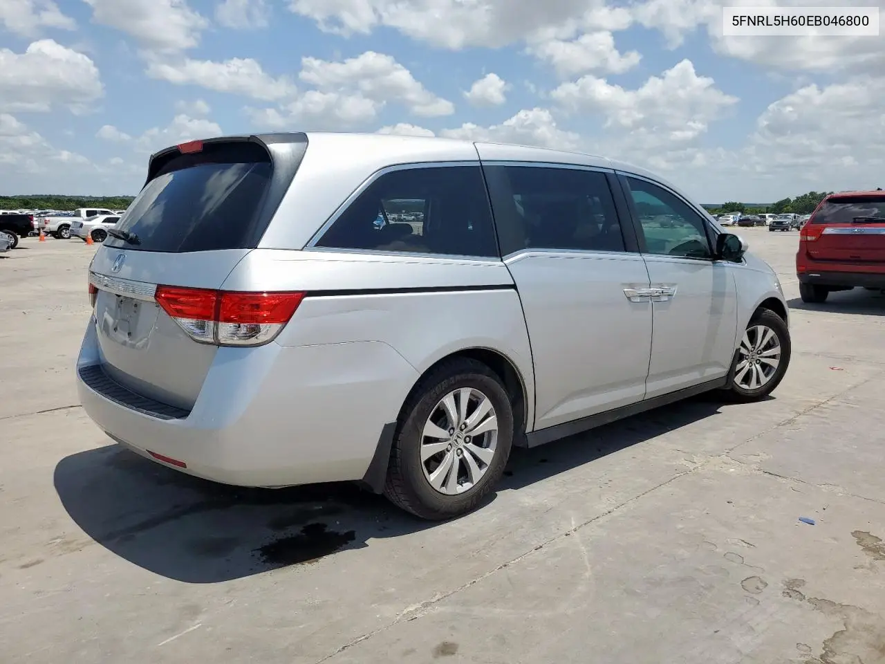 2022 Honda Odyssey Exl VIN: 5FNRL5H60EB046800 Lot: 61212625