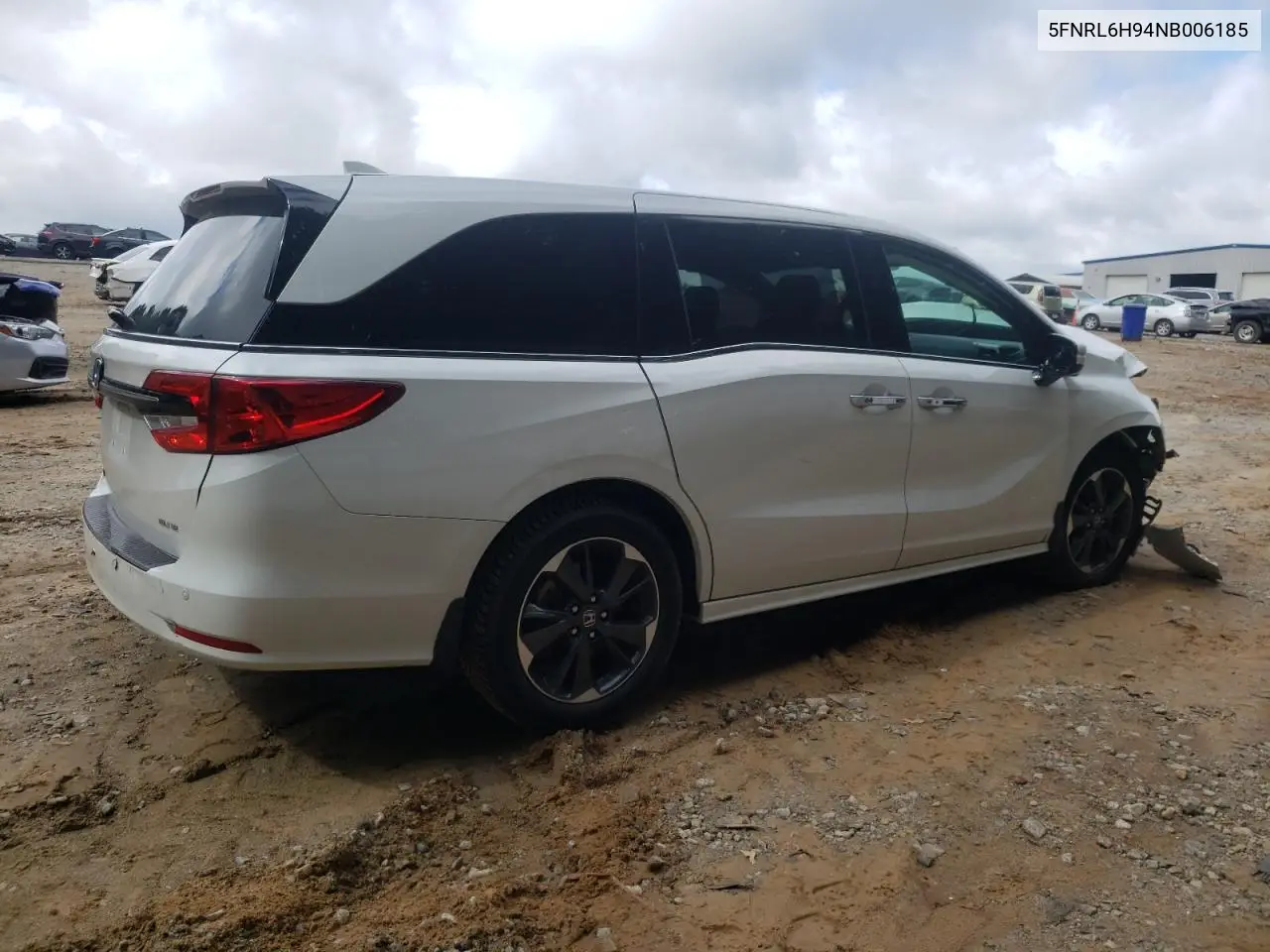 2022 Honda Odyssey Elite VIN: 5FNRL6H94NB006185 Lot: 61302425