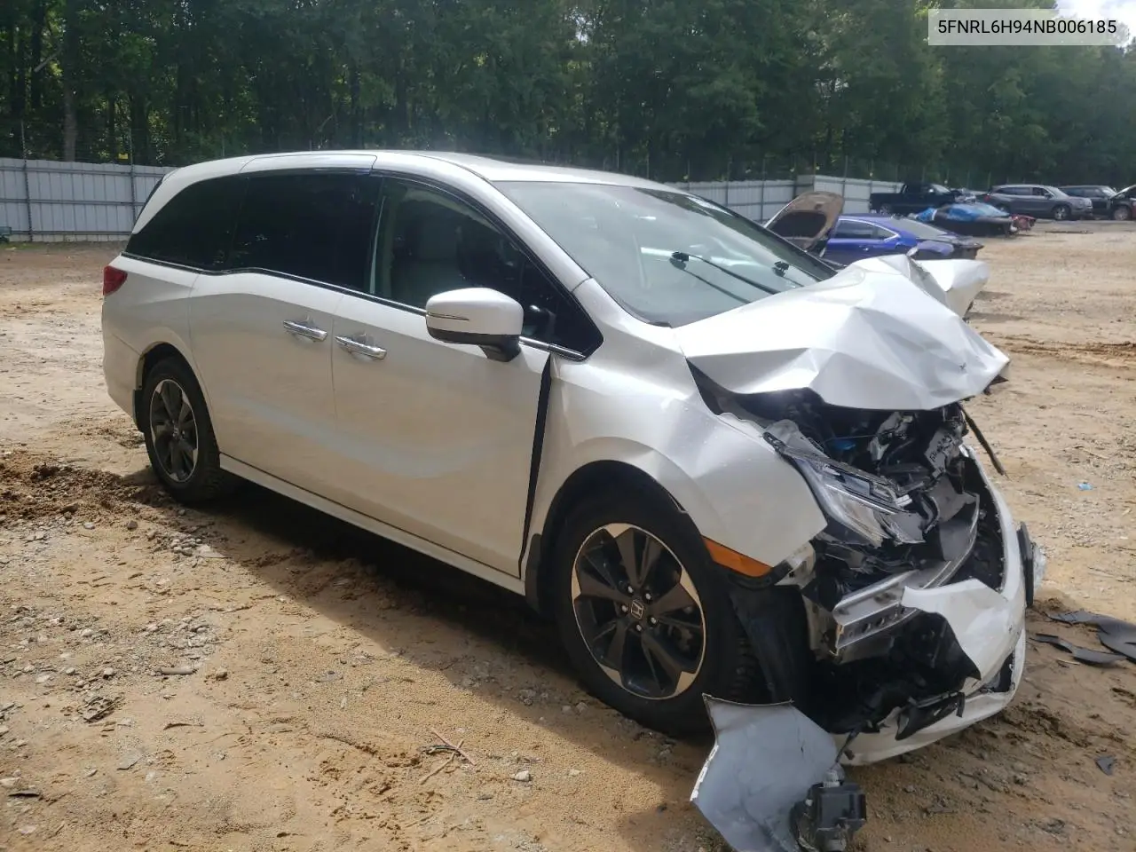 2022 Honda Odyssey Elite VIN: 5FNRL6H94NB006185 Lot: 61302425
