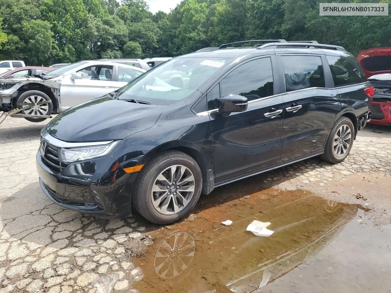 2022 Honda Odyssey Exl VIN: 5FNRL6H76NB017333 Lot: 61392315
