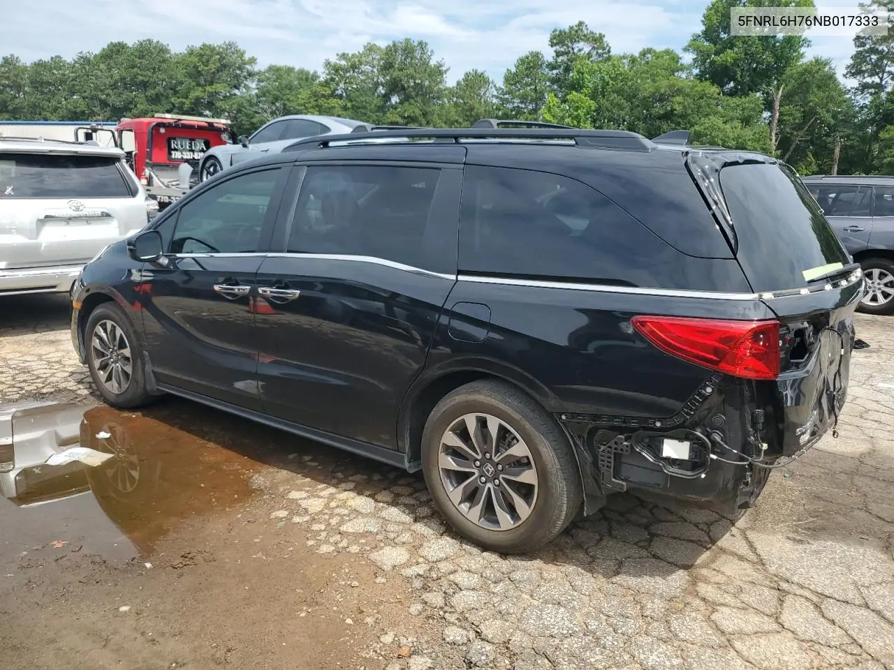2022 Honda Odyssey Exl VIN: 5FNRL6H76NB017333 Lot: 61392315