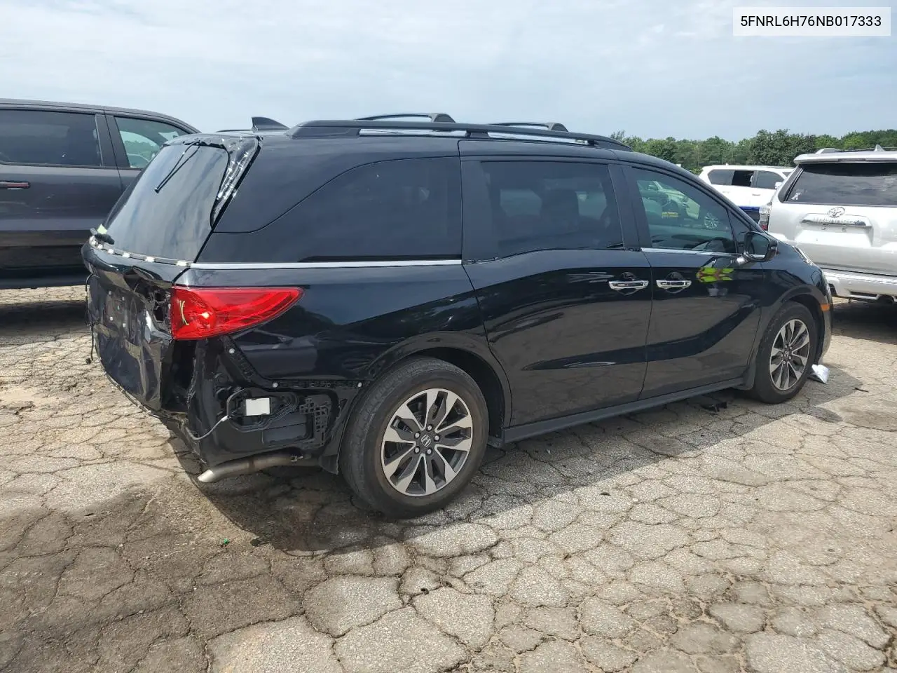 2022 Honda Odyssey Exl VIN: 5FNRL6H76NB017333 Lot: 61392315