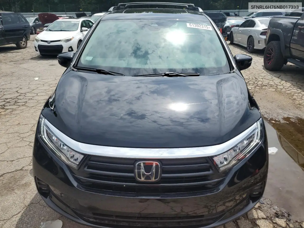 2022 Honda Odyssey Exl VIN: 5FNRL6H76NB017333 Lot: 61392315