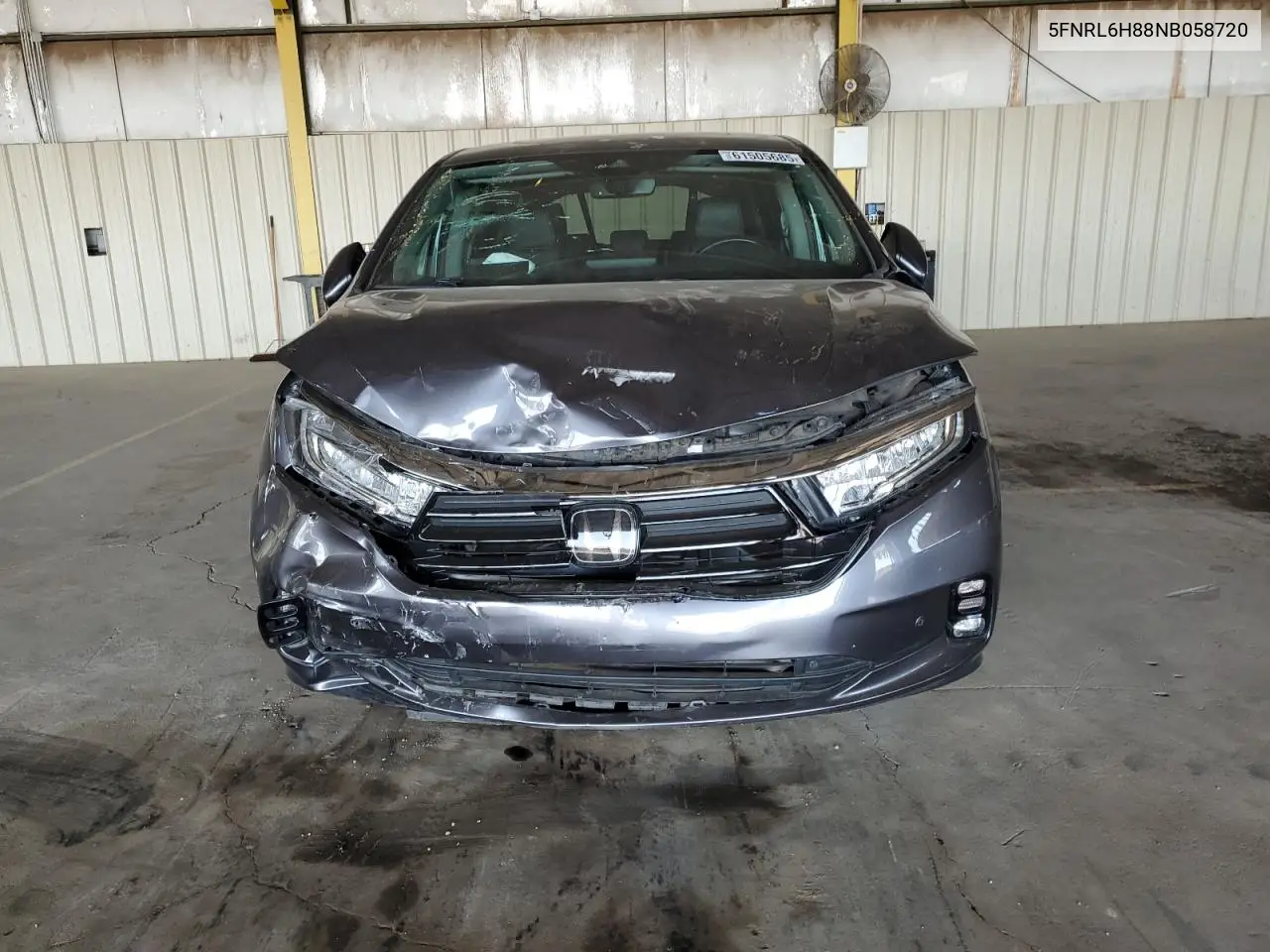 2022 Honda Odyssey Touring VIN: 5FNRL6H88NB058720 Lot: 61505685