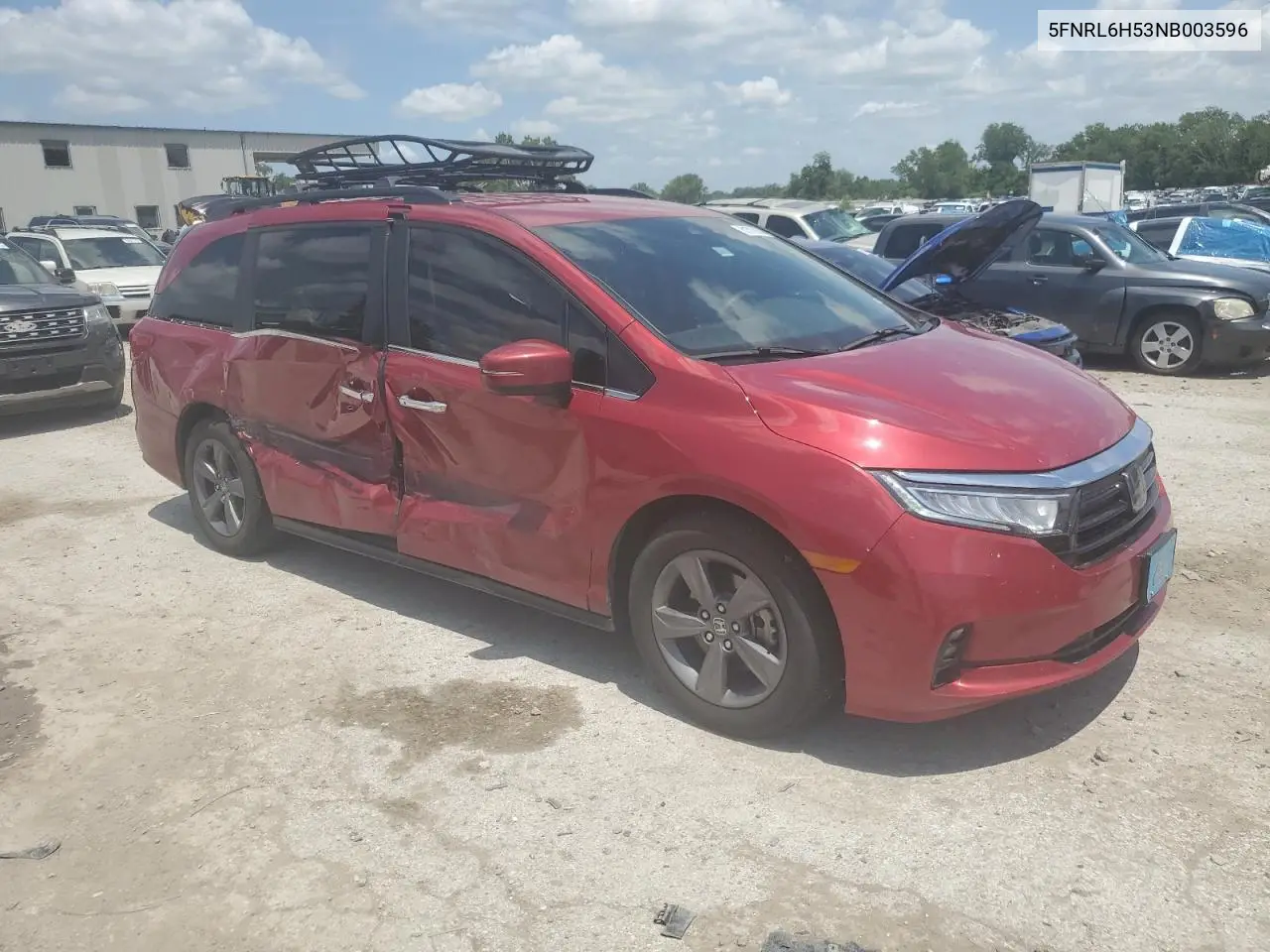2022 Honda Odyssey Ex VIN: 5FNRL6H53NB003596 Lot: 61576055