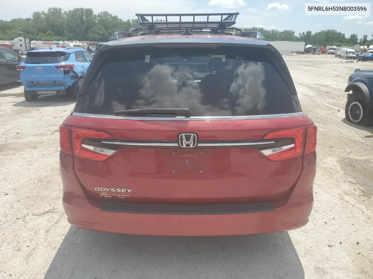 2022 Honda Odyssey Ex VIN: 5FNRL6H53NB003596 Lot: 61576055