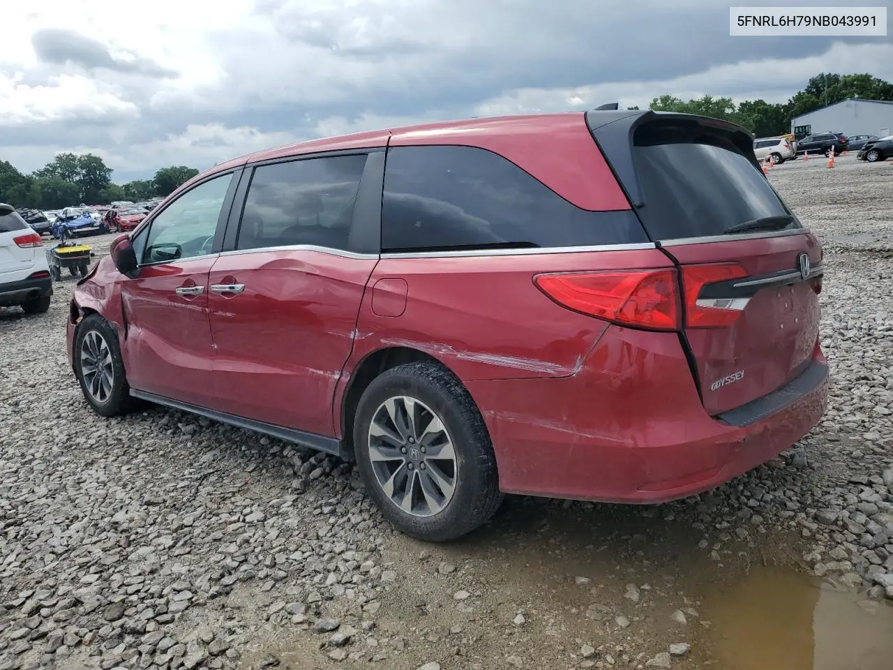 2022 Honda Odyssey Exl VIN: 5FNRL6H79NB043991 Lot: 61722535
