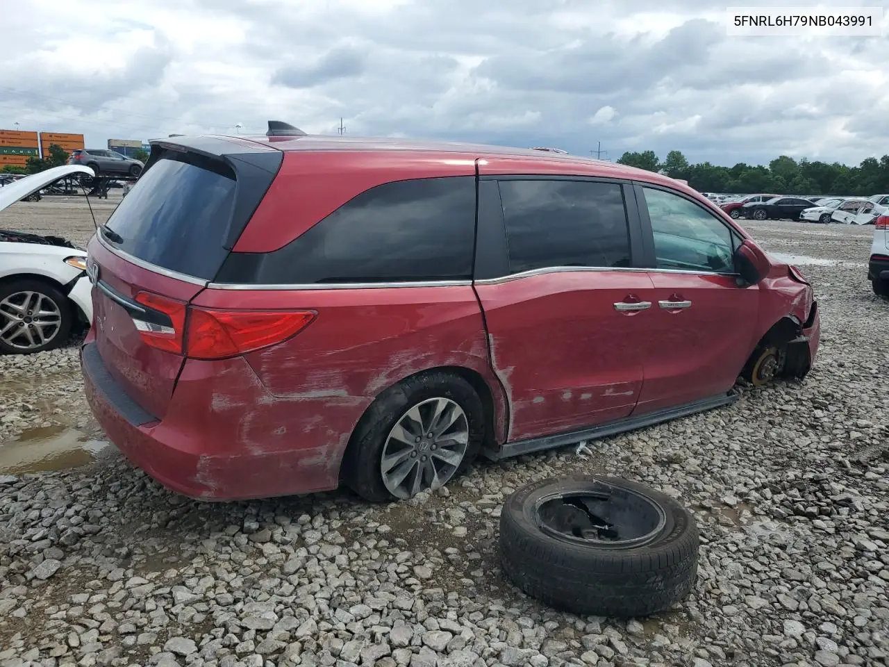 2022 Honda Odyssey Exl VIN: 5FNRL6H79NB043991 Lot: 61722535