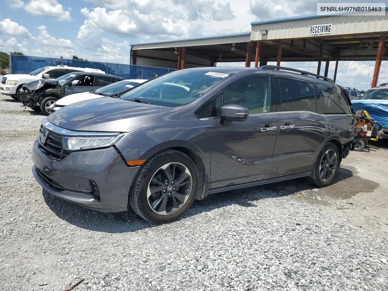 2022 Honda Odyssey Elite VIN: 5FNRL6H97NB015463 Lot: 61739595