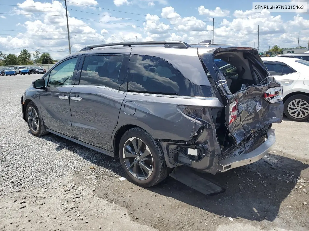 2022 Honda Odyssey Elite VIN: 5FNRL6H97NB015463 Lot: 61739595