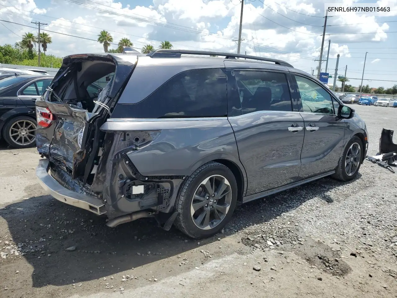 2022 Honda Odyssey Elite VIN: 5FNRL6H97NB015463 Lot: 61739595