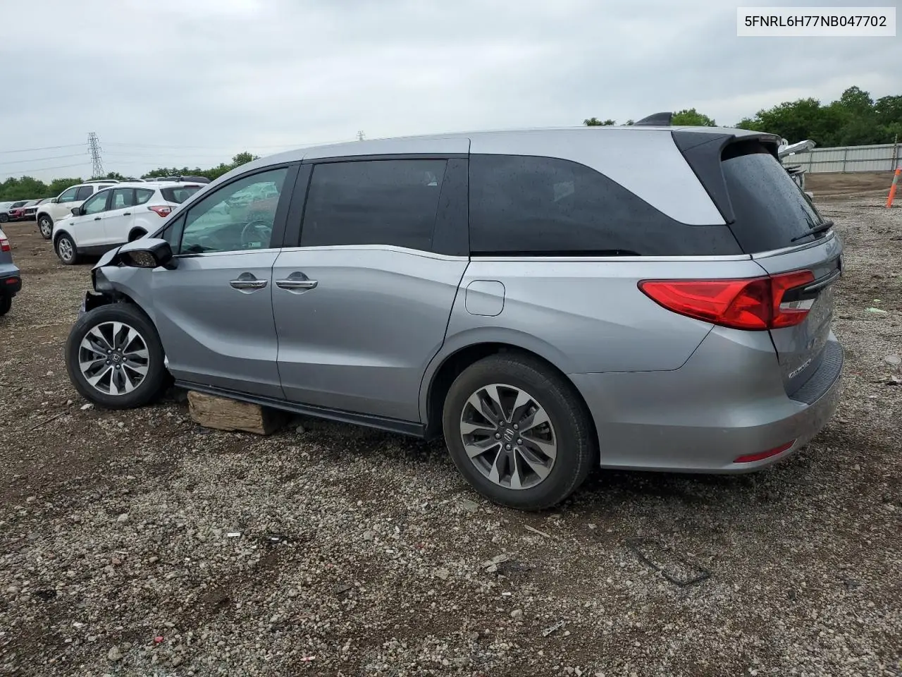 2022 Honda Odyssey Exl VIN: 5FNRL6H77NB047702 Lot: 61781505