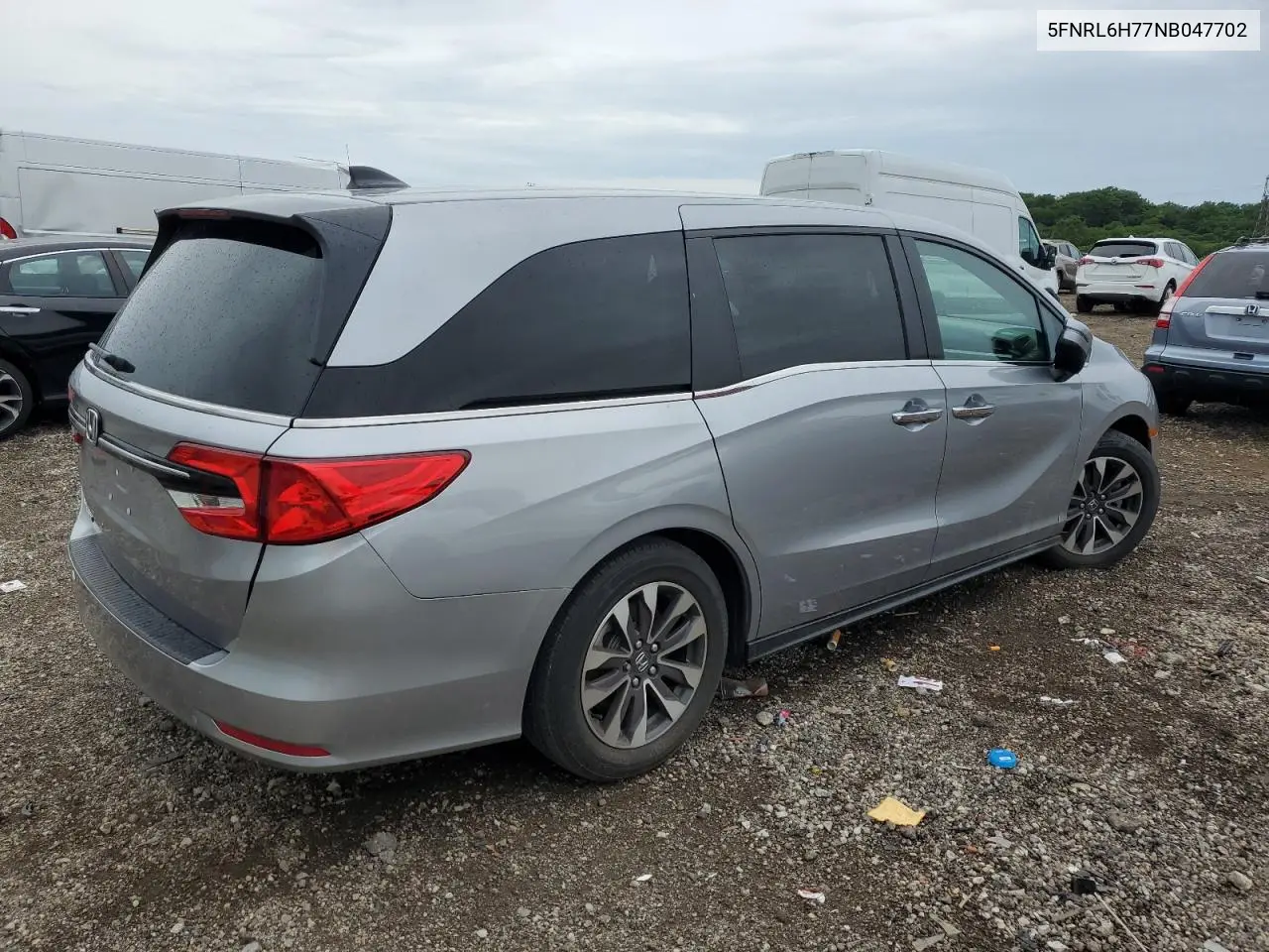 2022 Honda Odyssey Exl VIN: 5FNRL6H77NB047702 Lot: 61781505