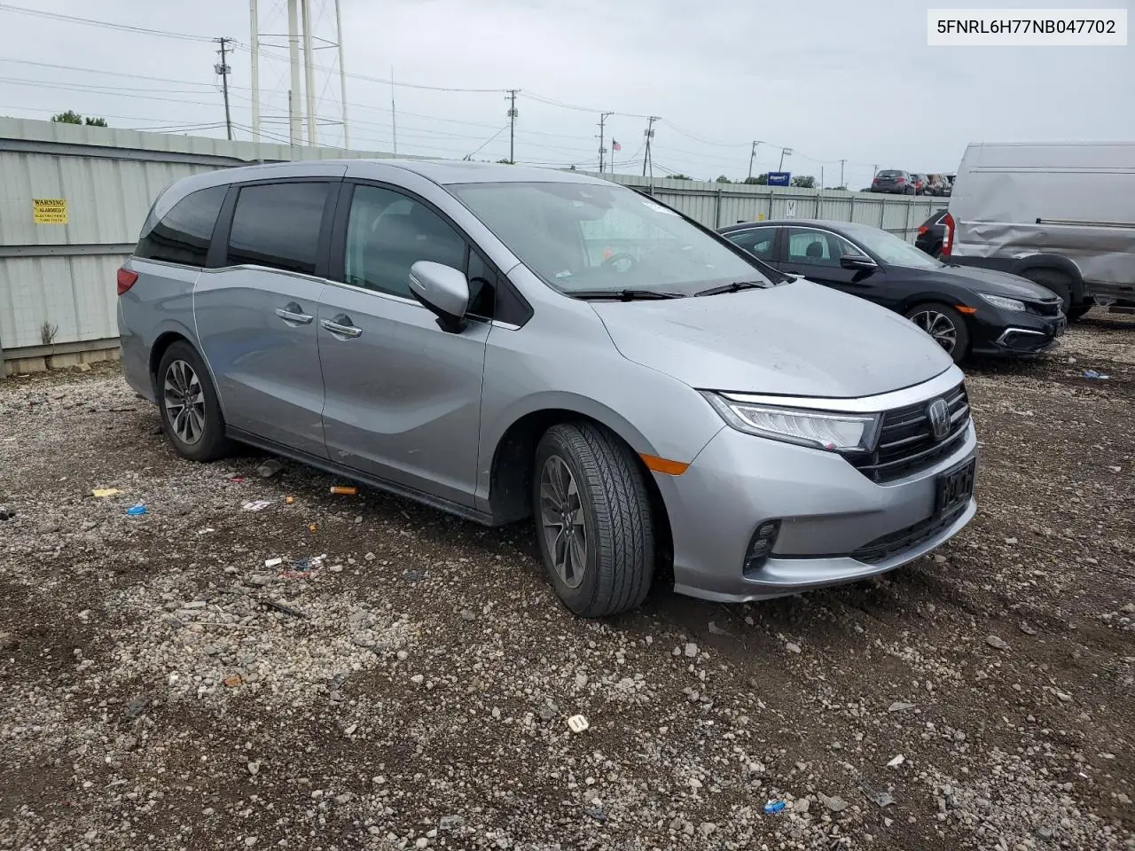 2022 Honda Odyssey Exl VIN: 5FNRL6H77NB047702 Lot: 61781505
